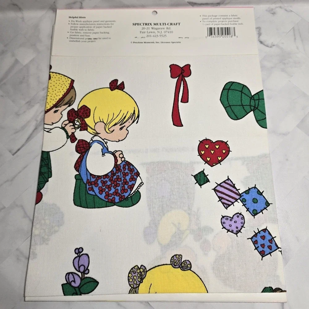 Vtg 1990's Precious Moments Sew Free Fabric‎ Applique - Sisters #518 NEW